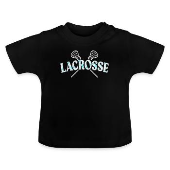 Lacrosse Girl Lax Girl Spieler Frauen - Baby Bio-T-Shirt mit Rundhals - Schwarz - Vorne