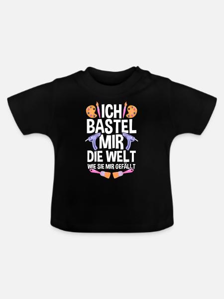 Bastler Bastelunterricht Basteln - Baby Bio-T-Shirt mit Rundhals - Schwarz