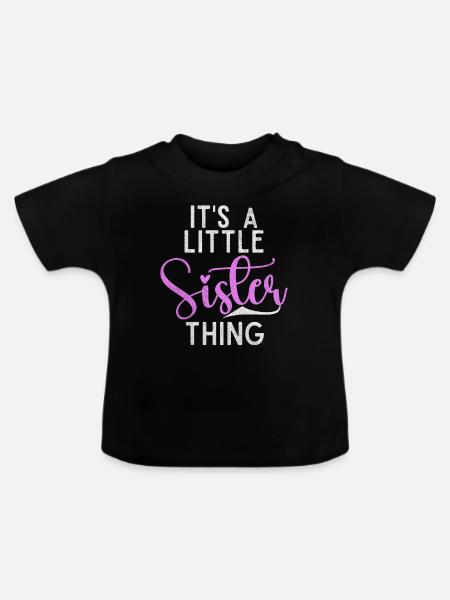 Sister Gifts - Baby Bio-T-Shirt mit Rundhals - Schwarz