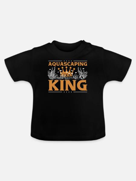 Aquascaping-König - Baby Bio-T-Shirt mit Rundhals - Schwarz