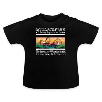 Aquarien in Unterwasser-Wunderländer verwandeln - Baby Bio-T-Shirt mit Rundhals - Schwarz - Vorne