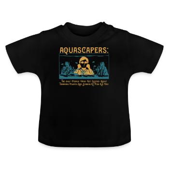 Aquascaper: Pflanzen trimmen und Fische anstarren - Baby Bio-T-Shirt mit Rundhals - Schwarz - Vorne