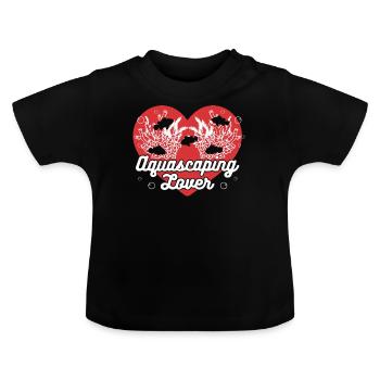 Aquascaping-Liebhaber - Baby Bio-T-Shirt mit Rundhals - Schwarz - Vorne