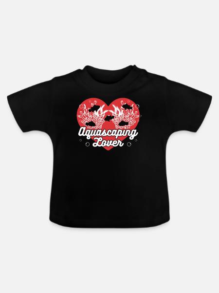 Aquascaping-Liebhaber - Baby Bio-T-Shirt mit Rundhals - Schwarz