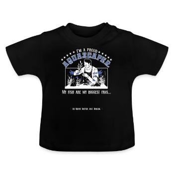 Ich bin ein stolzer Aquascaper - Baby Bio-T-Shirt mit Rundhals - Schwarz - Vorne