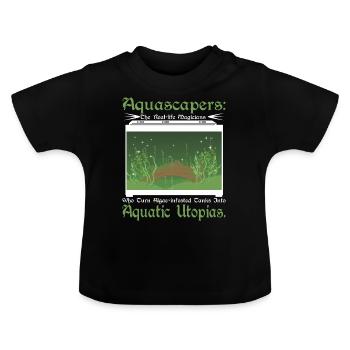 Aquascaper, die echten Zauberer - Baby Bio-T-Shirt mit Rundhals - Schwarz - Vorne