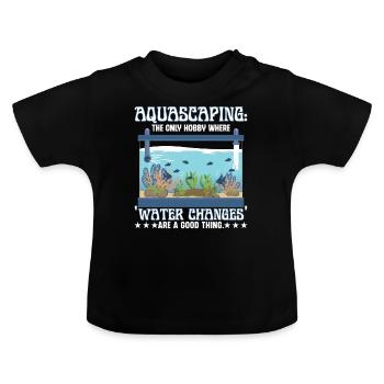 wo "Wasserwechsel" eine gute Sache sind. - Baby Bio-T-Shirt mit Rundhals - Schwarz - Vorne
