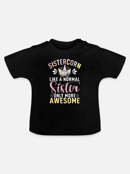 Sister Gifts - Baby Bio-T-Shirt mit Rundhals - Schwarz