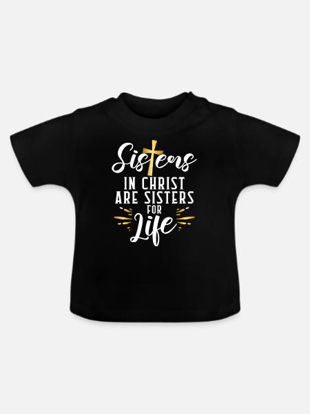 Sister Gifts - Baby Bio-T-Shirt mit Rundhals - Schwarz