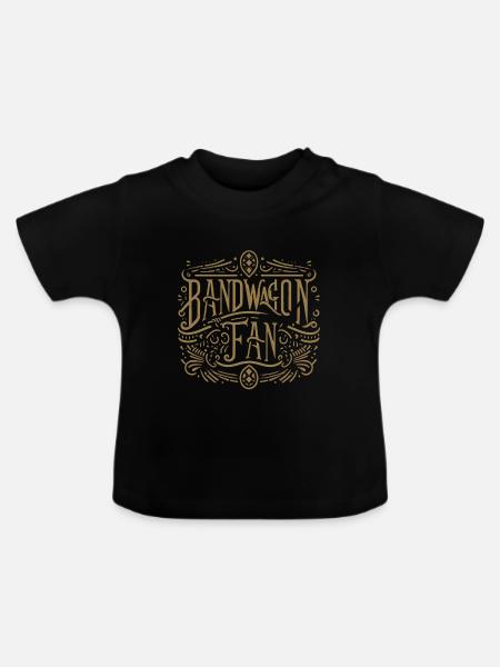 Bandwagon Fan 14 - Baby Bio-T-Shirt mit Rundhals - Schwarz