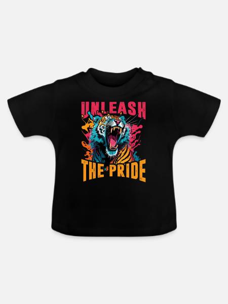 Entfessele den Stolz - Baby Bio-T-Shirt mit Rundhals - Schwarz