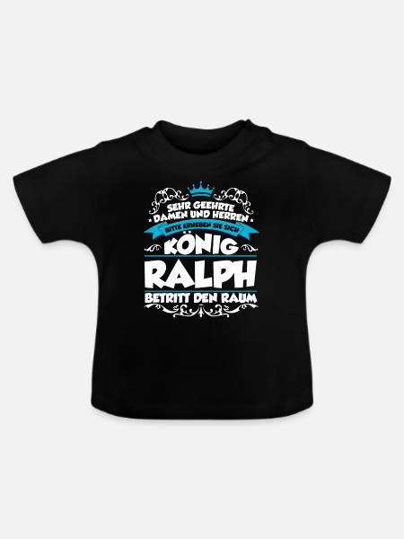 Ralph Name Design - Baby Bio-T-Shirt mit Rundhals - Schwarz