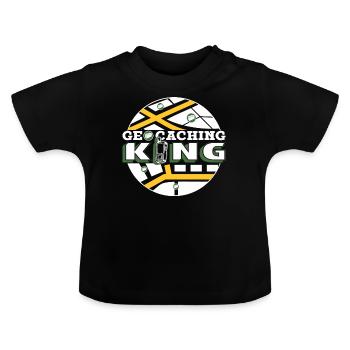 Roi du géocaching - T-shirt bio col rond Bébé - noir - Devant