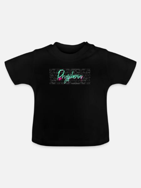 Physik Abschluss-Geschenk Physikerin - Baby Bio-T-Shirt mit Rundhals - Schwarz