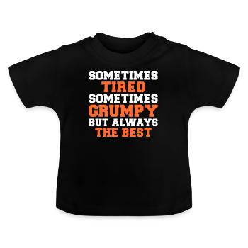 Grandpa Gifts - Baby Bio-T-Shirt mit Rundhals - Schwarz - Vorne