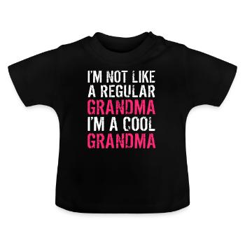 Grandma Gifts - Baby Bio-T-Shirt mit Rundhals - Schwarz - Vorne