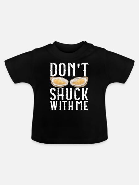 Austern Austernliebhaber - Baby Bio-T-Shirt mit Rundhals - Schwarz