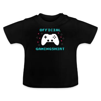 Gamer's Paradise: Spiel ohne Grenzen - Baby Bio-T-Shirt mit Rundhals - Schwarz - Vorne