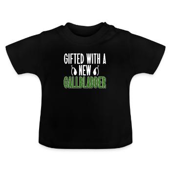 Organspender Gallenblase Organtransplantation - Baby Bio-T-Shirt mit Rundhals - Schwarz - Vorne