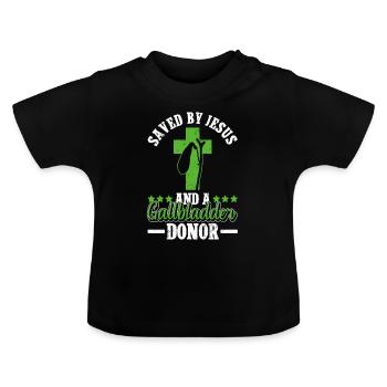 Organspender Gallenblase Organtransplantation - Baby Bio-T-Shirt mit Rundhals - Schwarz - Vorne