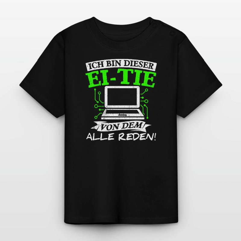 IT Computer PC Beruf Abreit Computer Fan Spruch IT Baby Bio-T-Shirt mit Rundhals