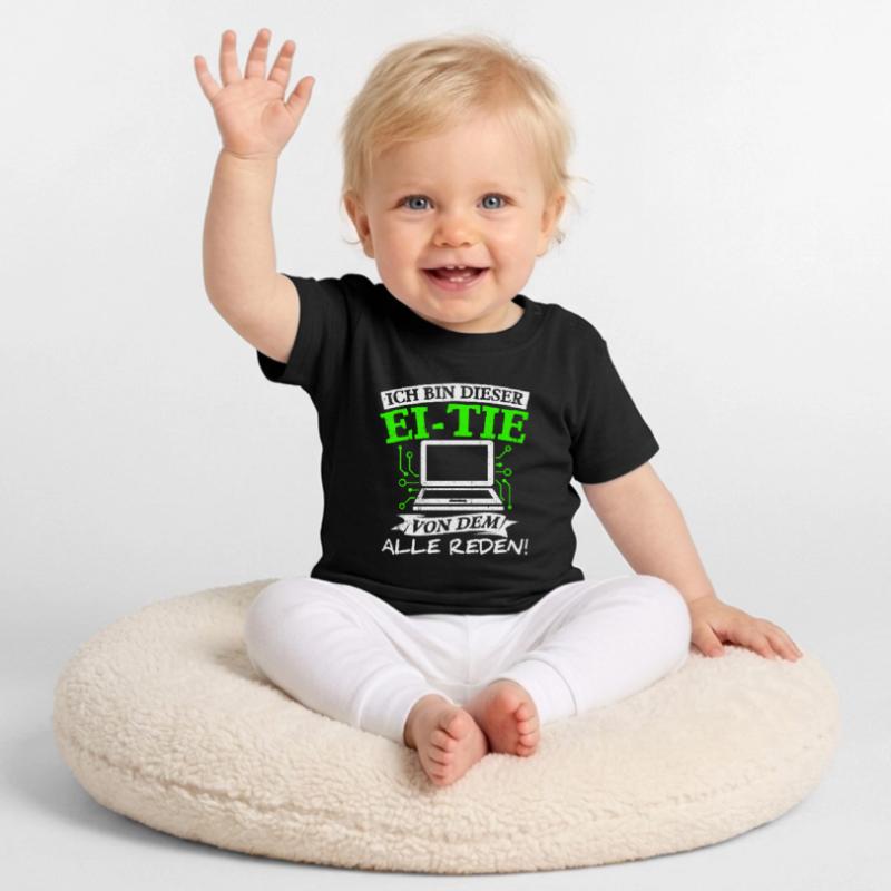 IT Computer PC Beruf Abreit Computer Fan Spruch IT Baby Bio-T-Shirt mit Rundhals