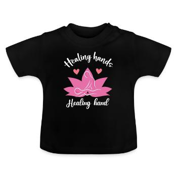 Massothérapeute Thérapie Masseuse Appréciation - T-shirt bio col rond Bébé - noir - Devant