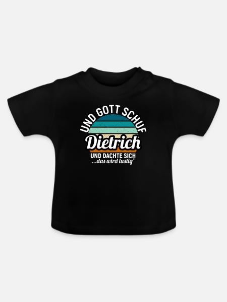 Dominic - Baby Bio-T-Shirt mit Rundhals - Schwarz