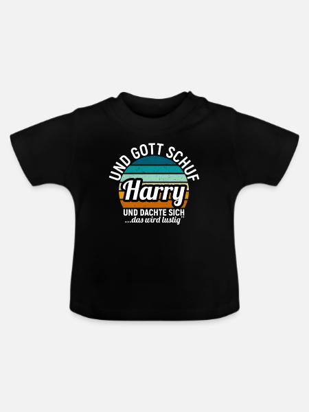 Harry - Baby Bio-T-Shirt mit Rundhals - Schwarz