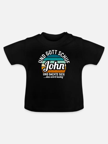 John - Baby Bio-T-Shirt mit Rundhals - Schwarz