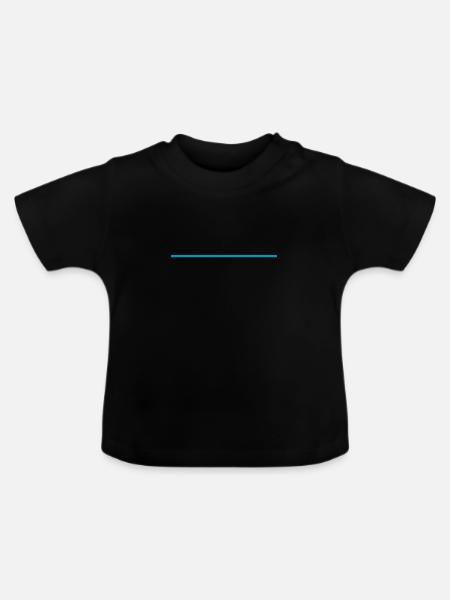 Strich türkis - Baby Bio-T-Shirt mit Rundhals - Schwarz