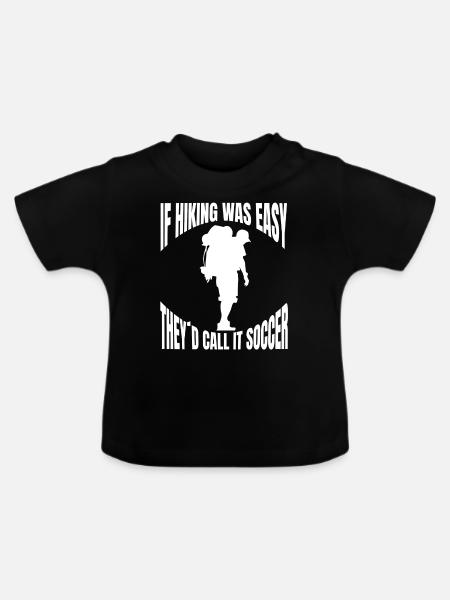 Wandern Bergwanderer Bergwandern Wanderung - Baby Bio-T-Shirt mit Rundhals - Schwarz