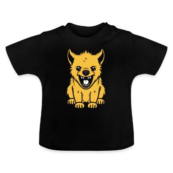 Hyäne - Baby Bio-T-Shirt mit Rundhals - Schwarz - Vorne