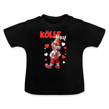 Cologne Kölle Alaaf Carnival Clown Rut Wiess Costume - Baby Organic T-Shirt with Round Neck - black - Front
