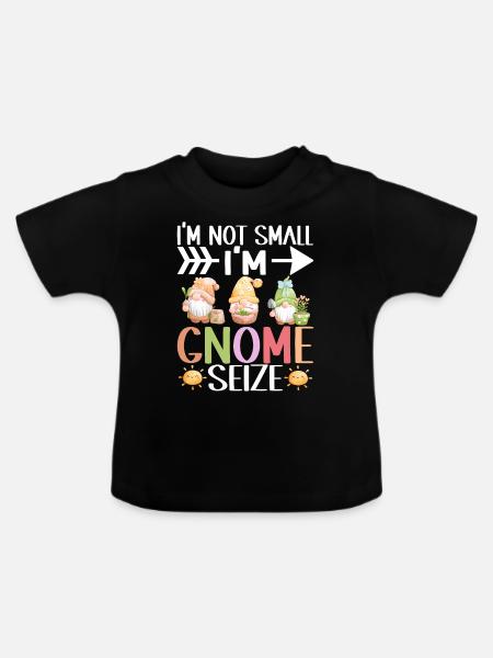 Gartenzwerge Gartenarbeit - Baby Bio-T-Shirt mit Rundhals - Schwarz