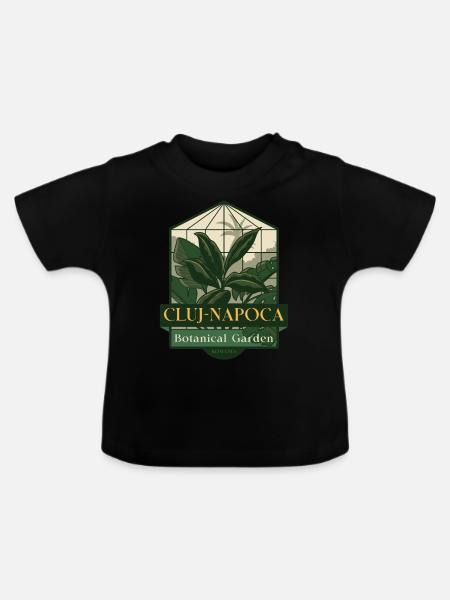Botanischer Garten Cluj-Napoca - Rumänien - Baby Bio-T-Shirt mit Rundhals - Schwarz