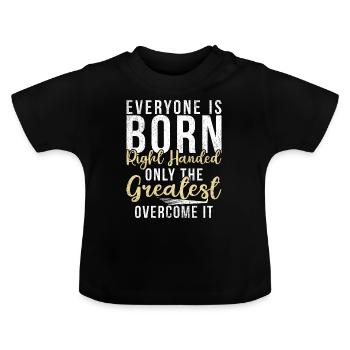 Left Handers Gifts - Baby Organic T-Shirt with Round Neck - black - Front