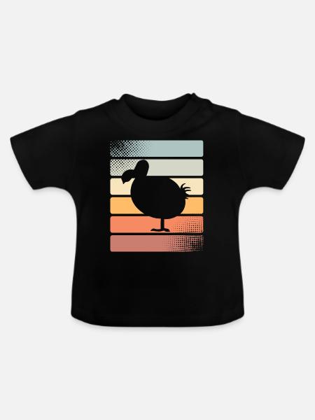 Dodo - Baby Bio-T-Shirt mit Rundhals - Schwarz
