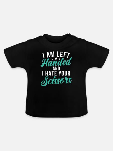 Left Handers Gifts - Baby Bio-T-Shirt mit Rundhals - Schwarz