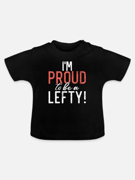 Left Handers Gifts - Baby Bio-T-Shirt mit Rundhals - Schwarz