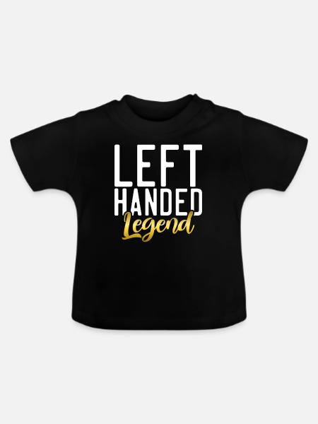 Left Handers Gifts - Baby Bio-T-Shirt mit Rundhals - Schwarz