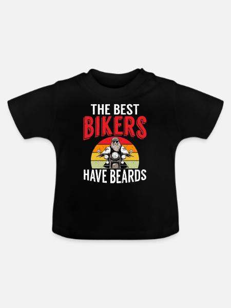 Giftidea Beard Men - Baby Bio-T-Shirt mit Rundhals - Schwarz