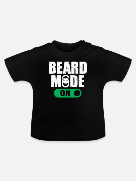 Giftidea Beard Men - Baby Bio-T-Shirt mit Rundhals - Schwarz
