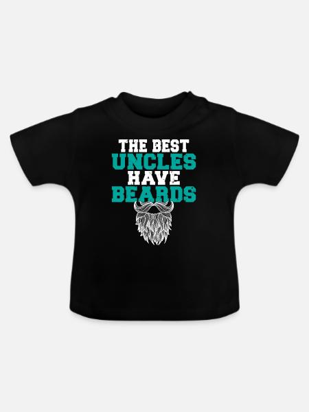 Giftidea Beard Men - Baby Bio-T-Shirt mit Rundhals - Schwarz