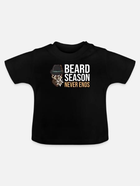 Giftidea Beard Men - Baby Bio-T-Shirt mit Rundhals - Schwarz