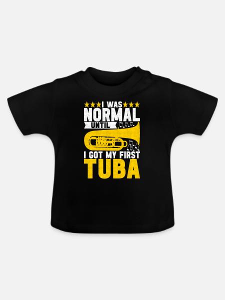Tuba Tubist - Baby Bio-T-Shirt mit Rundhals - Schwarz