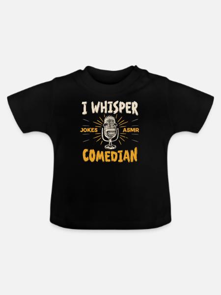 Asmr Whispering Asmr Enthusiast Mindfulness - Baby Bio-T-Shirt mit Rundhals - Schwarz
