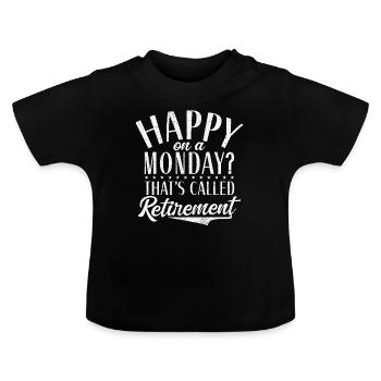Regalos de jubilación - Camiseta orgánica para bebé con cuello redondo - negro - delante