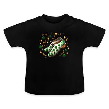 Irish Dancing Ireland Outfit Irish Music - Baby Organic T-Shirt with Round Neck - black - Front