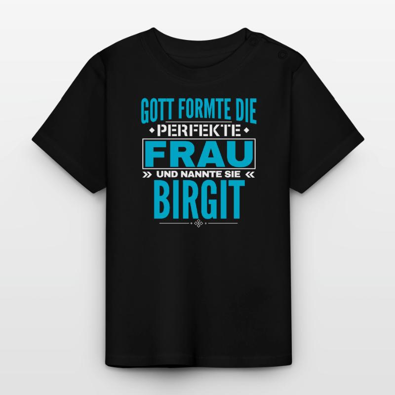 Conception du nom Birgit T-shirt bio col rond Bébé